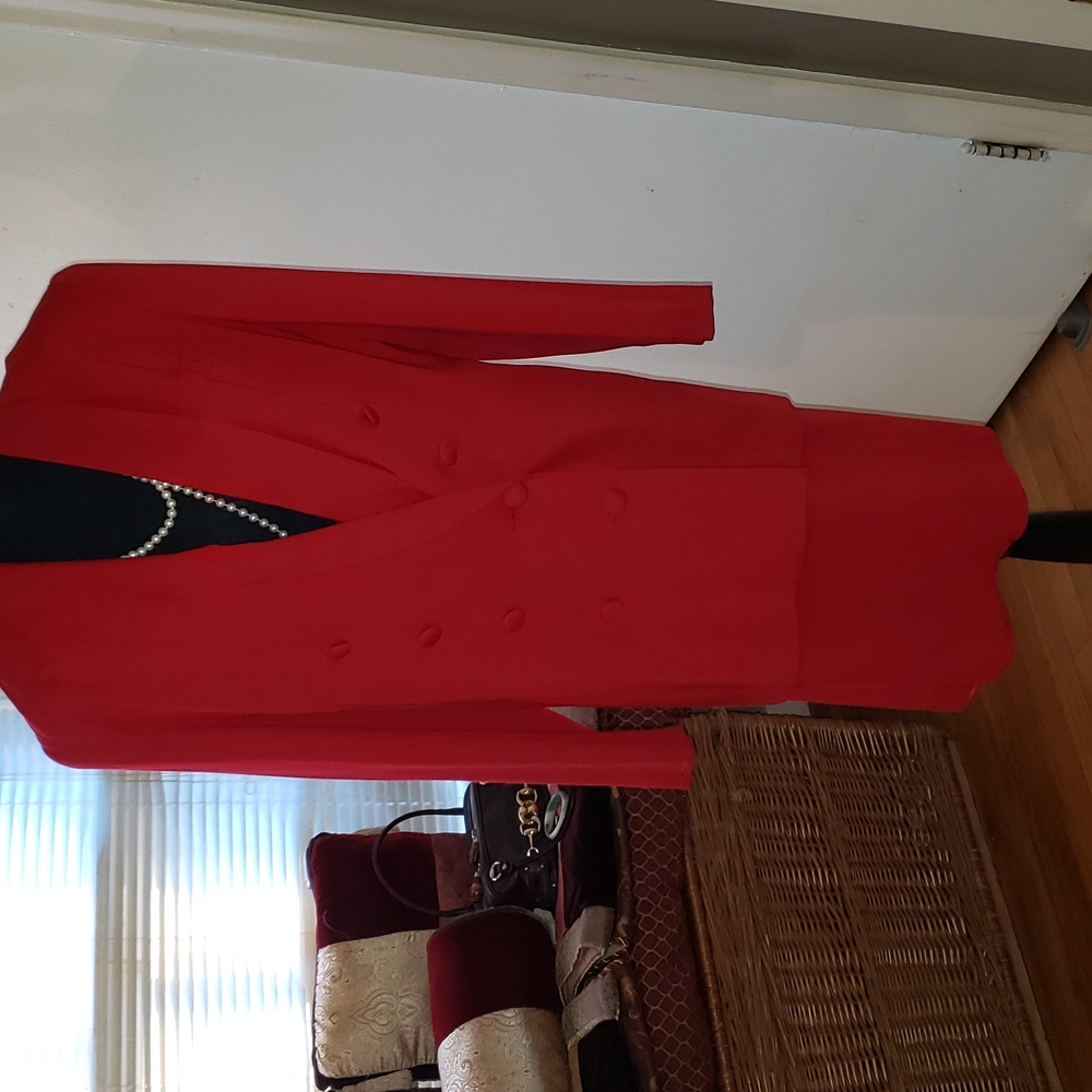Beautiful red double-breasted suit..